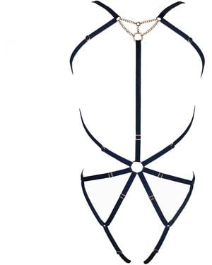 MONIQUE MORIN LINGERIE Frisson Body Harness - Metallic