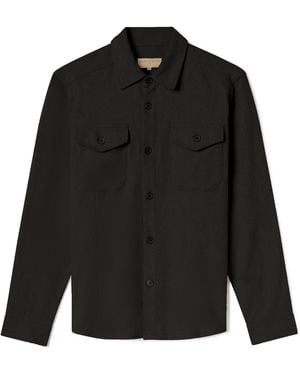 Weston Jon Boucher Untucked Tailored Slim Fit Button-Up Shirt - Black