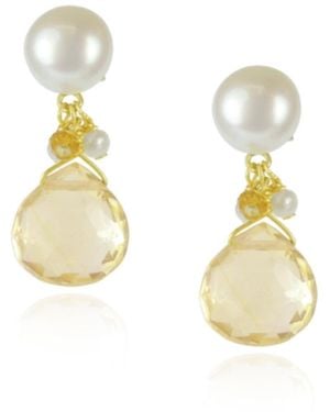 MOUNIR LONDON Citrine Drop Earrings - Metallic