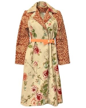 Couture to Your Door Upholstery Remnant Longline Coat - Metallic