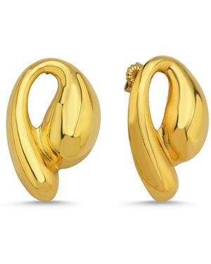 LINYA JEWELLERY Tina Big Earrings - Yellow