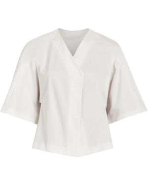 Niran Cami Twill Cropped Jacket - White