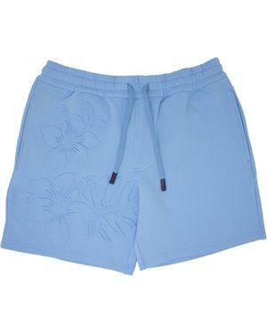 lords of harlech Silus Embossed Interlock Shorts - Blue
