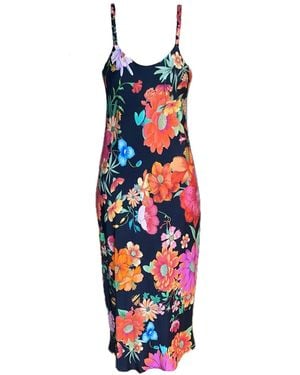 Introvertie VIENNA Not Your Darling Bias Cut Midi Slip Dress - Red