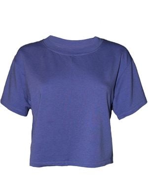 Joeleen Torvick Cropped Box Top Tee - Blue