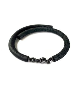 WAIWAI Choker With Hematite Crystals - Black