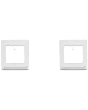 Sheida Farrokhi Square Stud Earrings - White