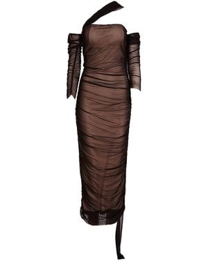 SOHUMAN Gand Midi Dress - Brown