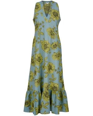 At Last Cotton Lombock Midi Dress - Green