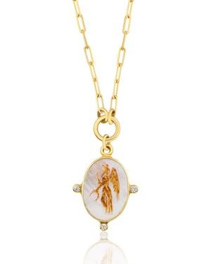 Ece London The Angel Of Peace Ii Necklace - Metallic