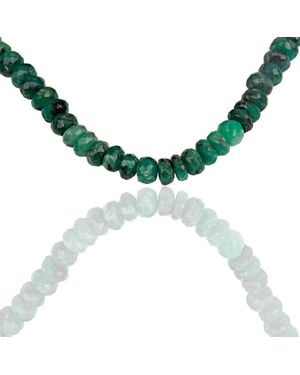 Heritagemoda Natural Emerald Bead Necklace - Green