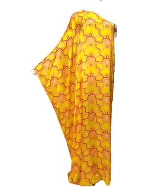 Julia Clancey Lady Lydy Limon Yellow Satin Kaftan