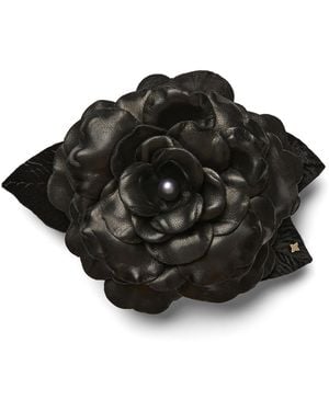Helena Simon The Large Gardenia Floral Brooch - Black