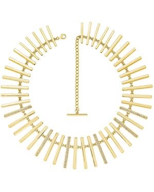Lucy Quartermaine Large Key Necklace - Metallic
