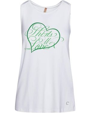 Conquista Racer Back Print Top - Grey