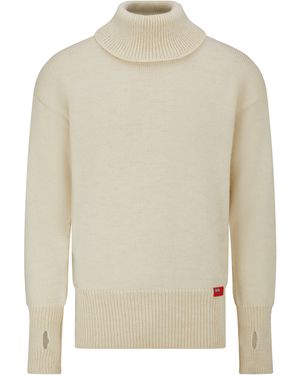 Arthur Beale Oiled Wool Tor Jumper - White