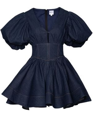 Ofuure Delilah Denim Mini Dress - Blue