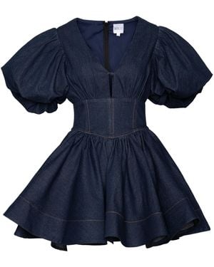 Ofuure Delilah Denim Mini Dress - Blue