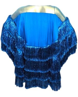 Julia Clancey Luxe Kitty Azure Frou Dress - Blue
