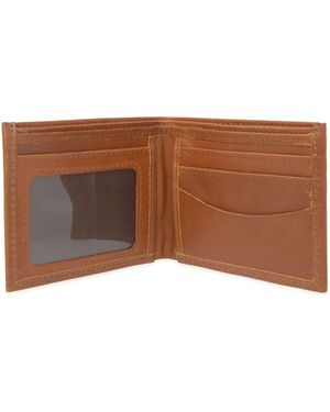 VIDA VIDA Classic Tan Leather Id Wallet - Brown