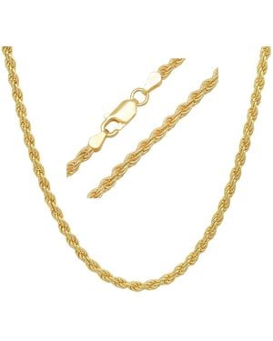 Kylie Harper 3Mm Thick/Heavy Italian Diamond-Cut Rope Chain - Metallic