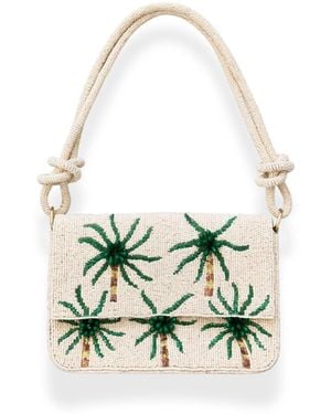 Pick Happy Neutrals Handbeaded Knot Bag Palm Tree - Metallic