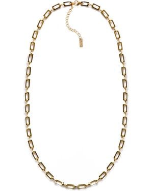 Adriana Pappas Designs Long Rectangle Chain Necklace - Metallic