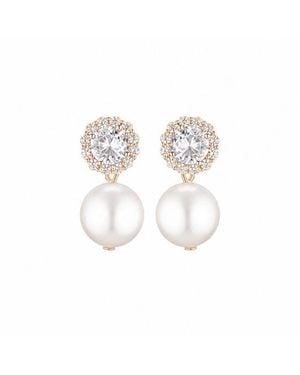 Stephanie Browne Australia Caulfield Pearl Earrings - White