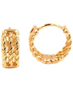 1610Istanbul Minimalist Hoop Earrings - Metallic