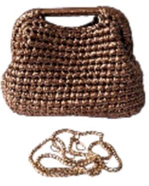 Springmoonatelier Handmade Bronze Metallic Bag Of Elegance - Brown