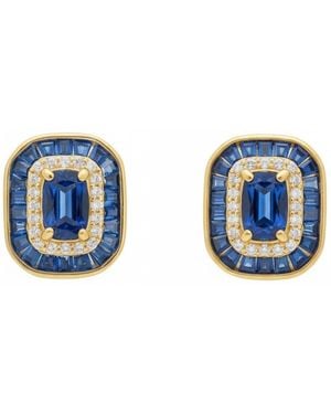 LÁTELITA London Great Gatsby Stud Earrings Sapphire - Blue