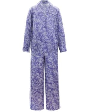 Emma Wallace Gillian Pj Set - Purple