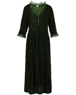 At Last Silk Velvet Annabel Maxi Dress - Black
