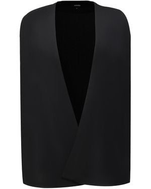 Smart and Joy Minimalist Evening Cape - Black