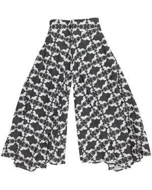 FORZA CAVALLO Mirror Horse Palazzo Pants - White