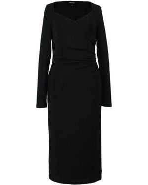 Smart and Joy Fitted Jersey Rush Side Dress - Black