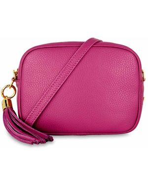 Apatchy London The Tassel Barbie Leather Crossbody Bag - Purple