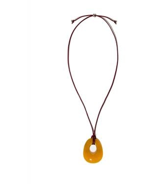Kybele Studio Golden Glow Cord Necklace With Agate - Metallic