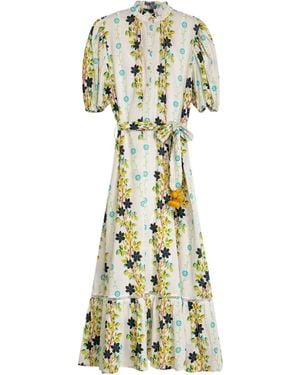 Niza Long Puff Sleeve Dress Riviera - Green