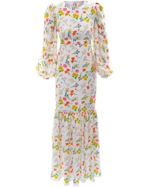 Sofia Tsereteli Long Spring Meadow Dress - Metallic