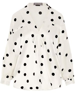 The Summer Edit Jade Silk Sports Luxe Shirt - White