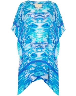 Sophia Alexia Sea Dream Classic Silk Kaftan - Blue