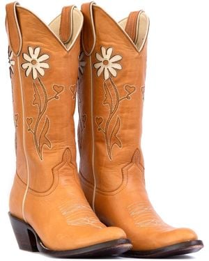 Fraulein Boot Company Neutrals Daisy Cowboy Boot - Orange