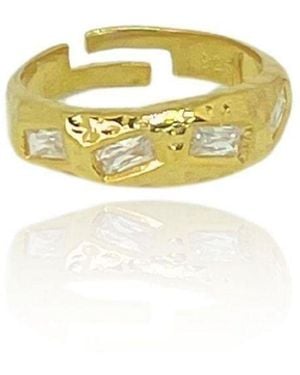 LINYA JEWELLERY Baguette Stone Ring - Metallic