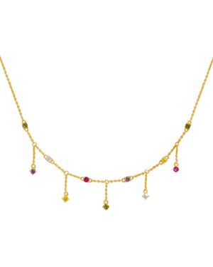 Lavani Jewels Rose Jasmine Flower Chocker - Multicolour