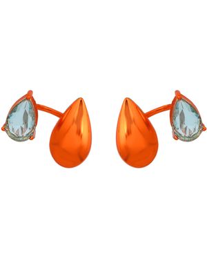Lavani Jewels Kusanagi Drop Earrings - Orange