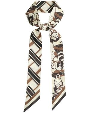 Lost Pattern Lost Pattern X Leatherology Silk Twill Skinny Scarf - Metallic