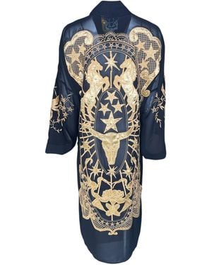 Any Old Iron Golden Wild Horses Duster - Blue