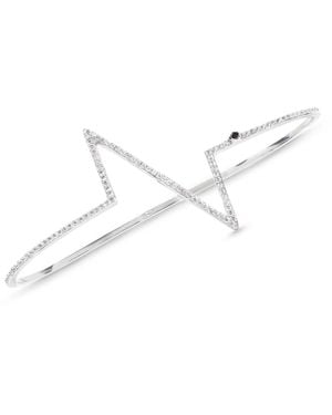 SALLY SKOUFIS Force Palm Cuff With Made Cz Diamond Stimulant - Metallic