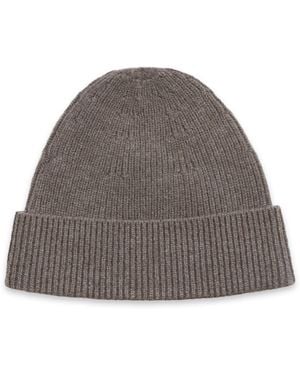 Paul James Knitwear Lightweight Merino Cashmere Beaulinee Beanie - Grey